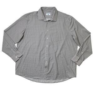 &Collar Shirt Mens 2XL Hunter Green Windowpane Long Sleeve Performance Dress